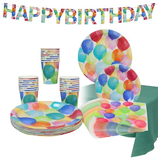 99 Piece Disposable Birthday Party Set